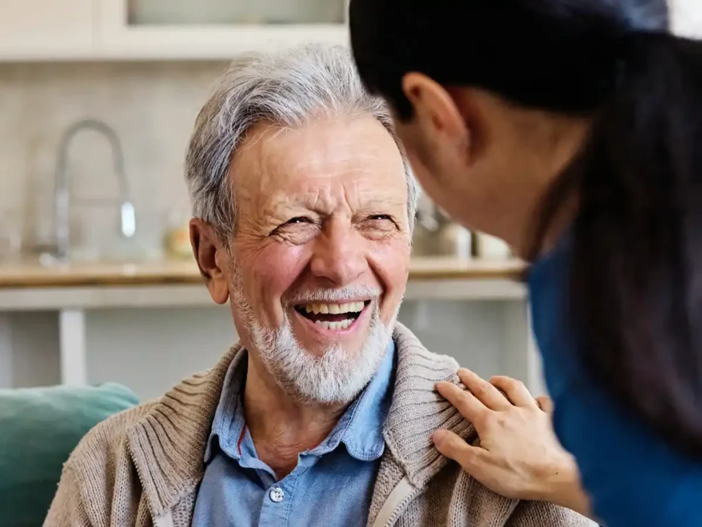 Home care in Newham Jothno Care and Support carer and elderly man